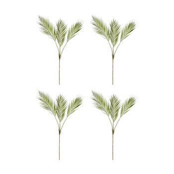 4PK E Style Palm Leaf Spray Realistic Artificial Flower Plastic Green 97cm