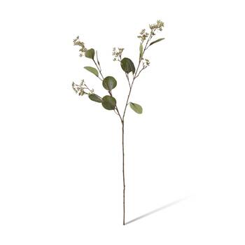 E Style Eucalyptus Seed Spray Realistic Artificial Flower Grey Green 75cm