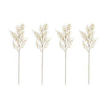 4PK E Style Wheat Grass Stem Realistic Artificial Flower Plastic Natural 89cm