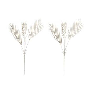 2PK E Style Palm Decor Spray Realistic Artificial Flower Plastic Cream 97cm