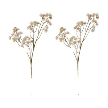 2PK E Style Aralia Deco Seed Spray Realistic Artificial Flower Beige 84cm