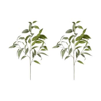 2PK E Style Eucalyptus Spray Realistic Artificial Flower Grey Green 50x40x94cm