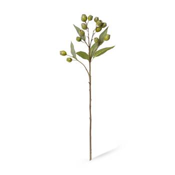 E Style Eucalyptus Gum Nut Spray Realistic Artificial Flower Green 67cm