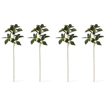 4PK E Style Viburnum Spray Realistic Artificial Flower Plastic Green 17x20x66cm