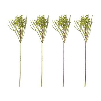 4PK E Style Berzelia Spray Realistic Artificial Flower Plastic Green 13x5x46cm