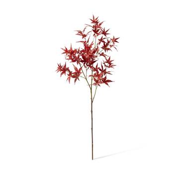 E Style Maple Japanese Spray Realistic Artificial Flower Red 95cm