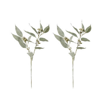 2PK E Style Eucy Gum Nut Spray Realistic Artificial Flower Grey Green 65cm