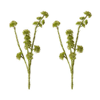 2PK E Style Seeding Mini Spray Realistic Artificial Flower Green 13x10x56cm