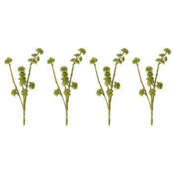 4PK E Style Seeding Mini Spray Realistic Artificial Flower Green 13x10x56cm