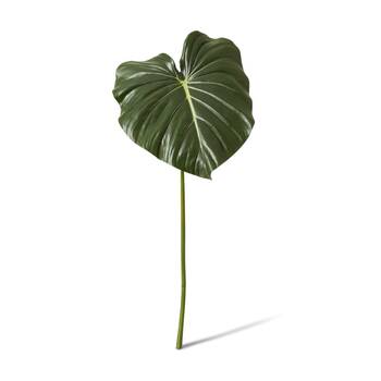 E Style Philodendron Leaf Stem Realistic Artificial Flower Green 96cm