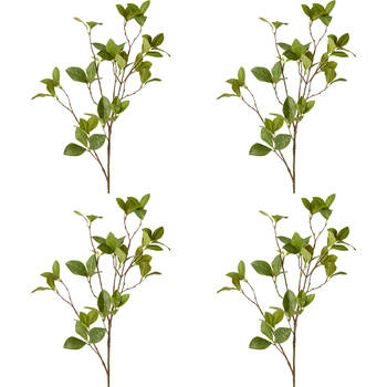 4PK E Style Enki Leaf Spray Realistic Artificial Flower Plastic Green 84cm