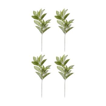 4PK E Style Lambs Ear Spray Realistic Artificial Flower Plastic Grey Green 71cm