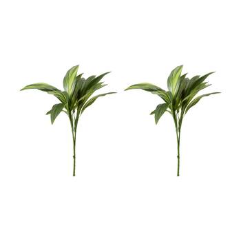 2PK E Style Cordyline Spray Realistic Artificial Flower Plastic Green 76cm