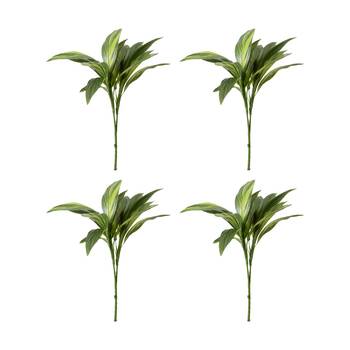 4PK E Style Cordyline Spray Realistic Artificial Flower Plastic Green 76cm