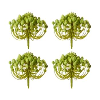 4PK E Style Star Seeding Stem Realistic Artificial Flower Green 11x11x61cm