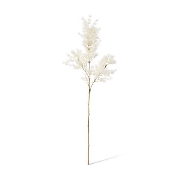E Style Asparagus Leaf Spray Realistic Artificial Flower White 18x8x74cm