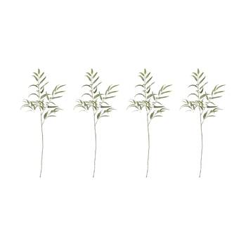 4PK E Style Eucalyptus Spray Realistic Artificial Flower Grey Green Colour 117cm