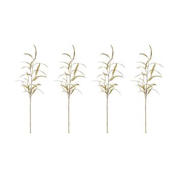 4PK E Style Banksia Leaf Spray Realistic Artificial Flower Plastic Brown 89cm