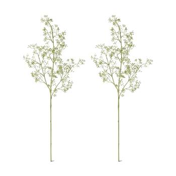 2PK E Style Eucalyptus Seeding Stem Realistic Artificial Flower Green 74cm
