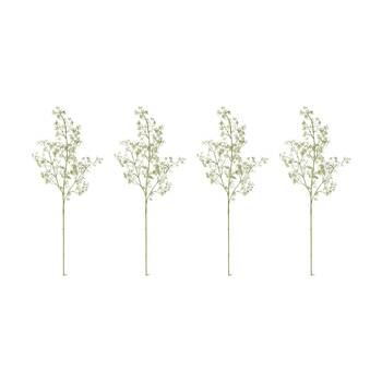 4PK E Style Eucalyptus Seeding Stem Realistic Artificial Flower Green 74cm