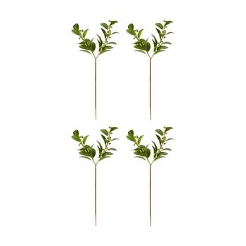 4PK E Style Berry Spray Realistic Artificial Flower Plastic Green 18x8x46cm