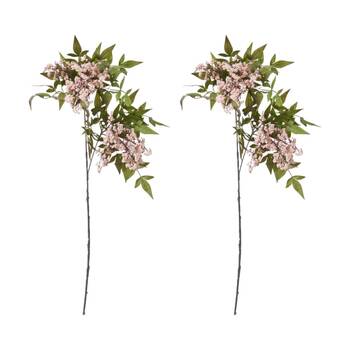 2PK E Style Pepper Berry Spray Realistic Artificial Flower Pink 50x30x94cm