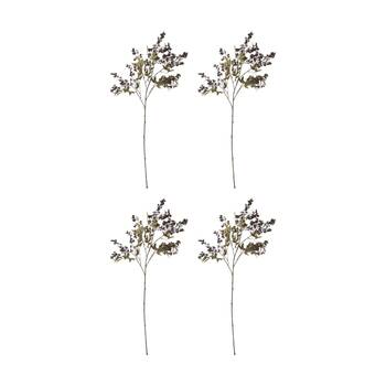 4PK E Style Pepper Berry Spray Realistic Artificial Flower Burgundy 110cm