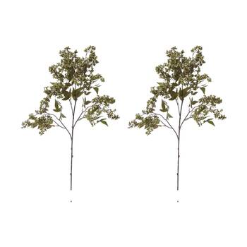 2PK E Style Pepper Berry Spray Realistic Artificial Flower Green 45x24x110cm