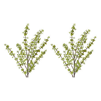 2PK E Style Jade Stem Realistic Artificial Flower Plastic Green 16x34x97cm