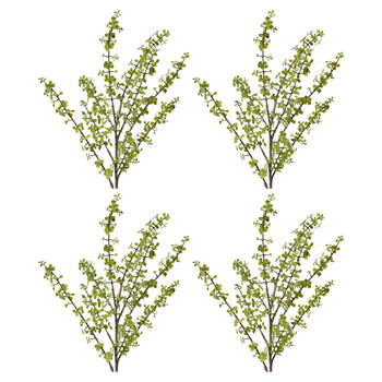 4PK E Style Jade Stem Realistic Artificial Flower Plastic Green 16x34x97cm