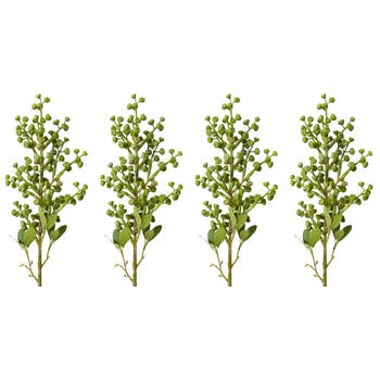 4PK E Style Eucy Nut Pick Realistic Artificial Flower Plastic Green 10x7x53cm