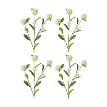 4PK E Style Alyssum Spray Realistic Artificial Flower White Green 17x12x66cm