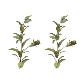 2PK E Style Eucalyptus Seed Spray Realistic Artificial Flower Grey 30x20x112cm