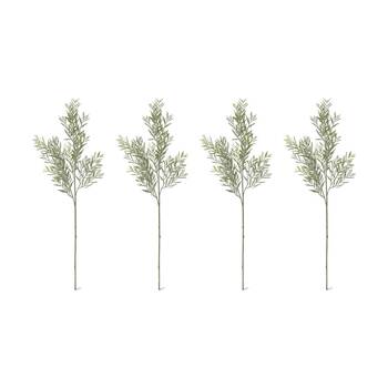 4PK E Style Acacia Spray Realistic Artificial Flower Grey Plastic 20x14x78cm