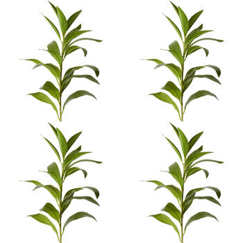 4PK E Style Lily Leaf Spray Realistic Artificial Flower Green 32x24x100cm