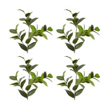 4PK E Style Camellia Leaf Spray Realistic Artificial Flower Green 28x28x84cm