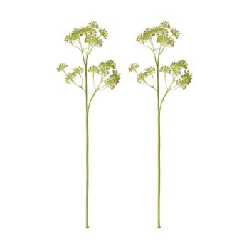 2PK E Style Seeding Berry Spray Realistic Artificial Flower Grey Green 64cm