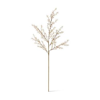 E Style Willow Mini Spray Realistic Artificial Flower Plastic Beige 85cm