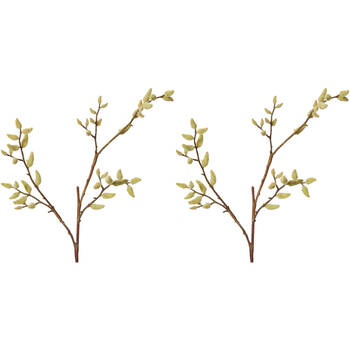 2PK E Style Magnolia Budding Stem Realistic Artificial Flower Natural 99cm