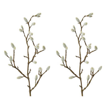 2PK E Style Magnolia Bud Spray Realistic Artificial Flower Natural Small 53cm