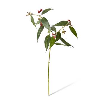 E Style Flowering Eucalyptus Realistic Artificial Flower Red Plastic 75cm