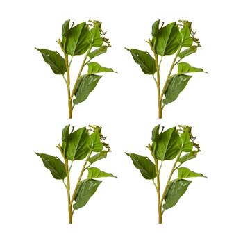 4PK E Style Lilac Seed Spray Realistic Artificial Flower Plastic Green 67cm