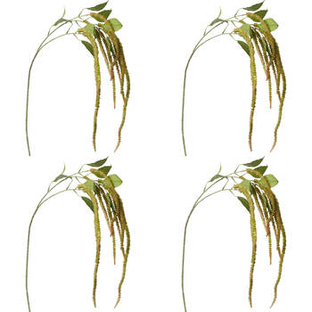 4PK E Style Amaranthus Spray Realistic Artificial Flower Green Pink 134cm