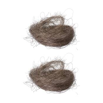 2PK E Style Pot Fill Realistic Artificial Flower Dirt Brown 36x23x10cm