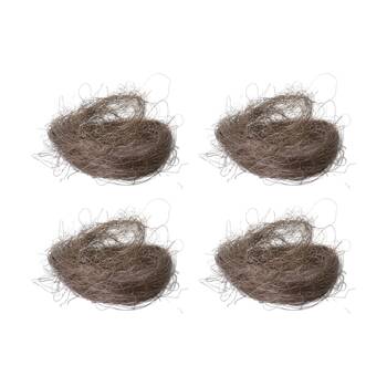 4PK E Style Pot Fill Realistic Artificial Flower Dirt Brown 36x23x10cm