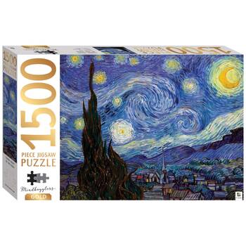 1500 pc Hinkler Mindbogglers Gold Starry Night Jigsaw Puzzle Enthusiasts