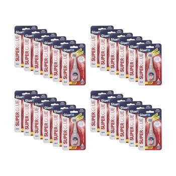 24PK GlueFix Fast-Setting Water-Resistant 60 Second Bond Super Glue Tube 15g