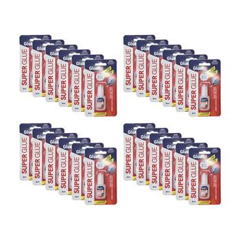 24PK GlueFix Fast Setting Dries Clear Precise Repairs Super Glue Brush 8ml