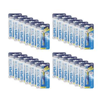 24PK GlueFix Fast Setting Water-Resistant Super Glue Tube 3ml
