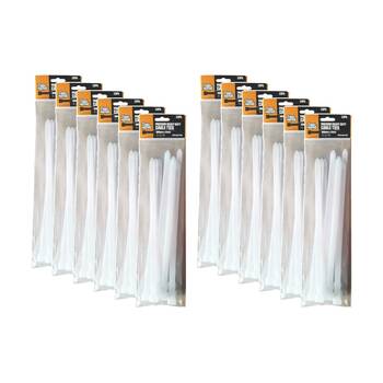 12x 10pc Tool Masters Heavy Duty Electrical Cable Ties 300 x 12mm Assorted